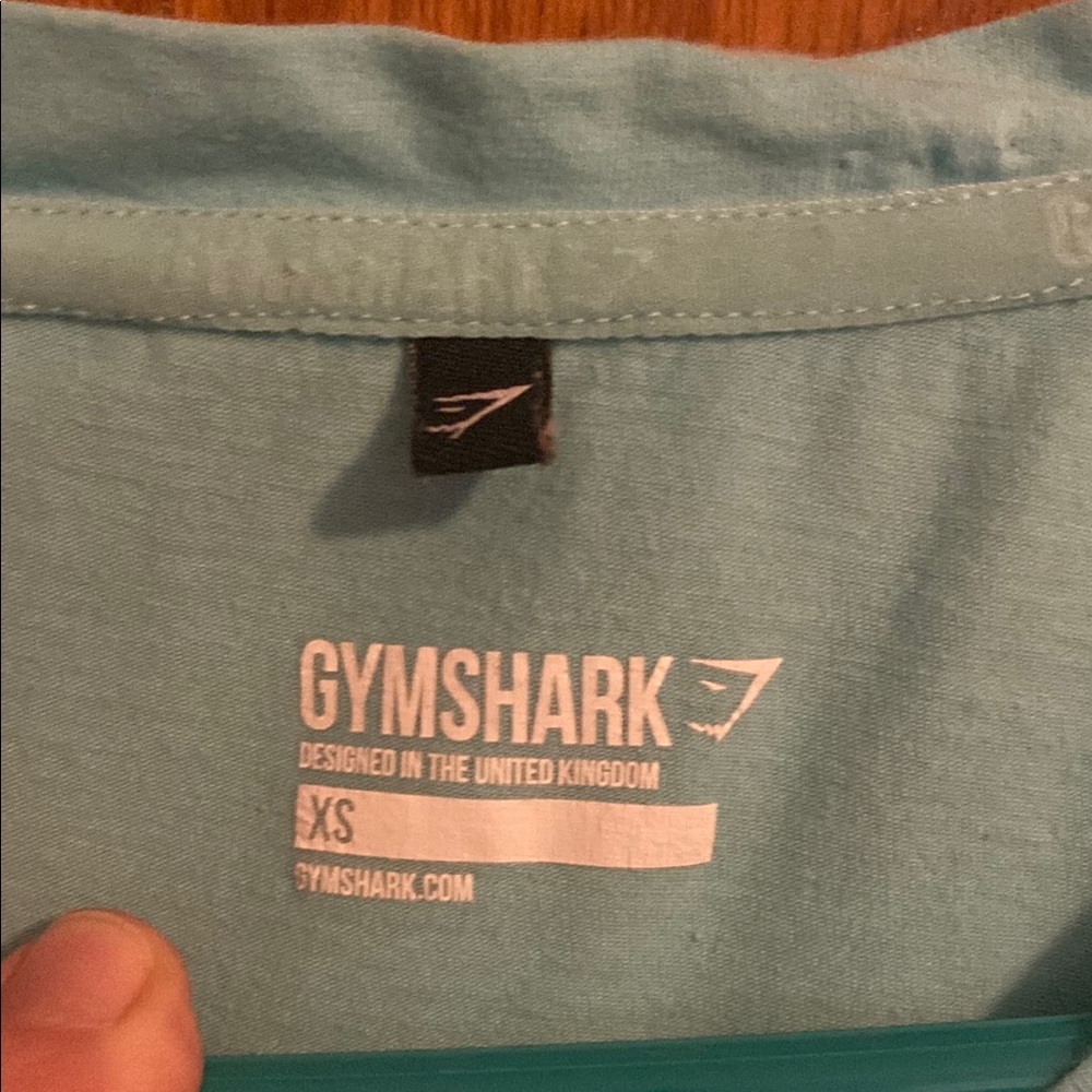 Gymshark Light Aqua Fitted Long Sleeve Tee Woman XSmall - Picture 2 of 5